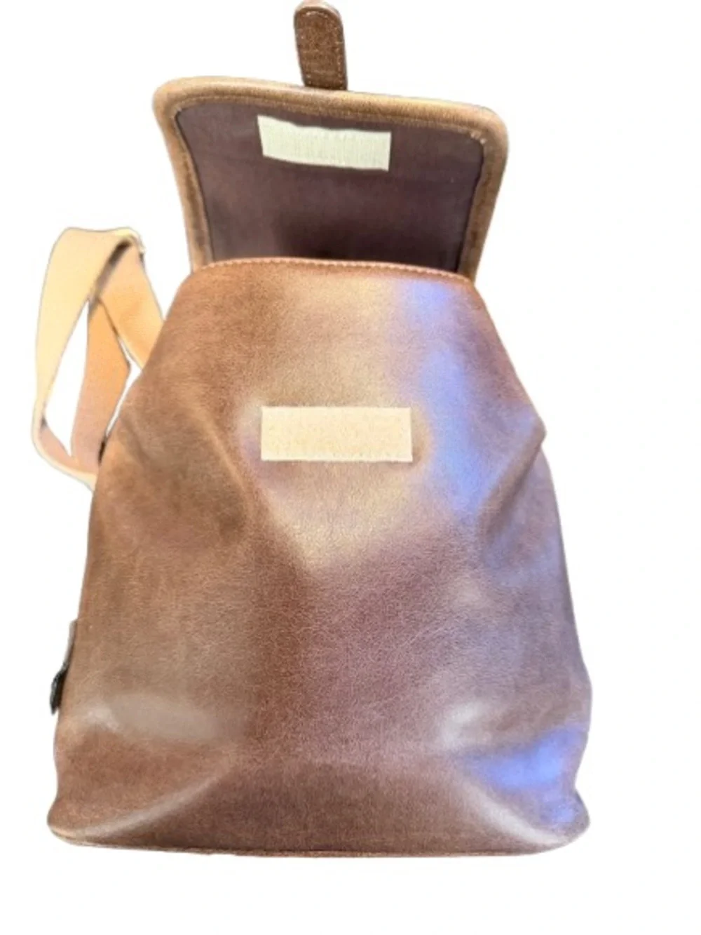 Esprit Mini Backpack Brown Faux Leather Adjustable Straps 9x8